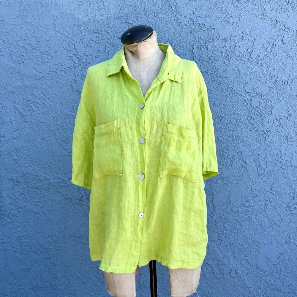 Linen Button Up in One Size